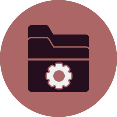 Bilgisayar ui dizini basit simgesi, vektör illüstrasyonu