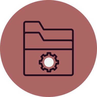 Bilgisayar ui dizini basit simgesi, vektör illüstrasyonu