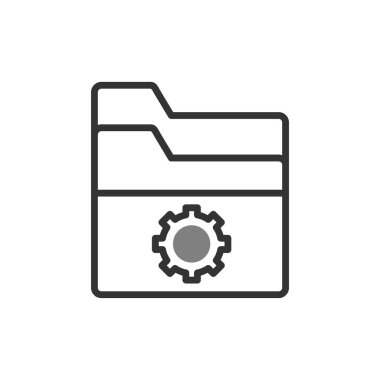 Bilgisayar ui dizini basit simgesi, vektör illüstrasyonu