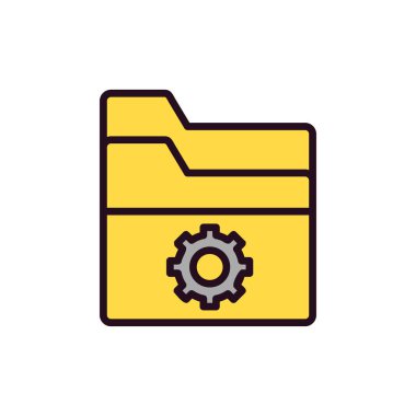 Bilgisayar ui dizini basit simgesi, vektör illüstrasyonu