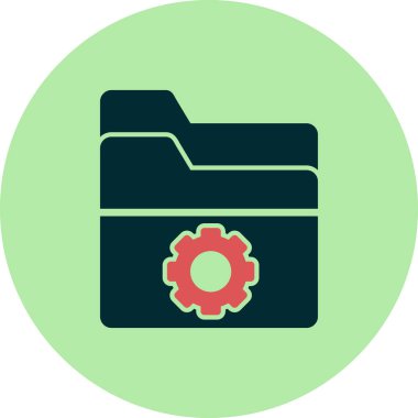 Bilgisayar ui dizini basit simgesi, vektör illüstrasyonu