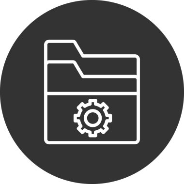 Bilgisayar ui dizini basit simgesi, vektör illüstrasyonu