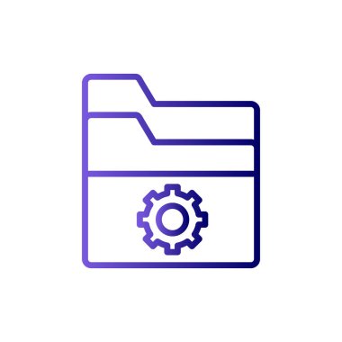 Bilgisayar ui dizini basit simgesi, vektör illüstrasyonu