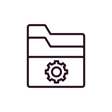 Bilgisayar ui dizini basit simgesi, vektör illüstrasyonu