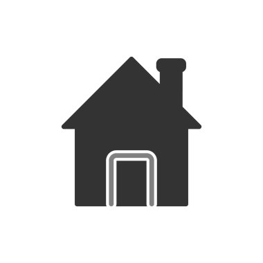 Ev ikonu taslak tarzında. ev vektör gösterimi.