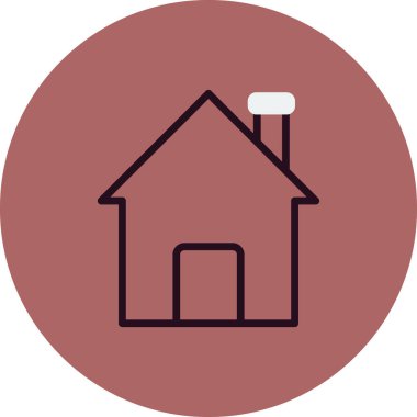 Ev ikonu taslak tarzında. ev vektör gösterimi.