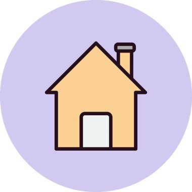 house icon in outline style. home vector symbol illustration.