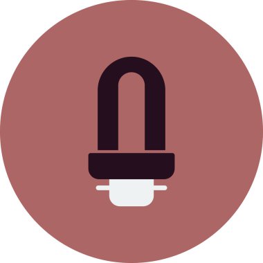 LED ampul simgesi, vektör çizim