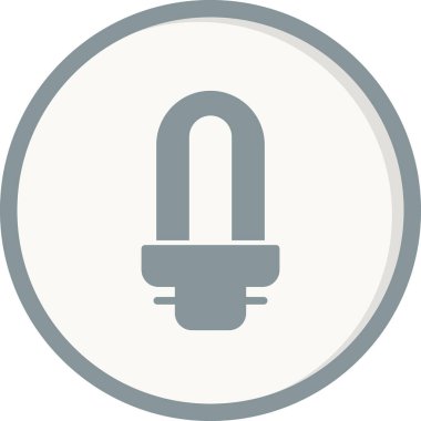 LED ampul simgesi, vektör çizim