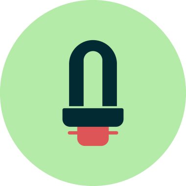 LED ampul simgesi, vektör çizim