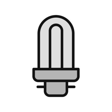 LED ampul simgesi, vektör çizim