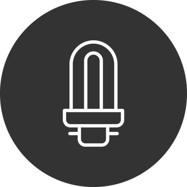 LED ampul simgesi, vektör çizim