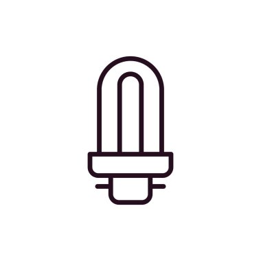 Lamba simgesi vektörü beyaz arkaplanda izole edildi, ampul şeffaf işareti, doğrusal sembol ve dış hat kavramı