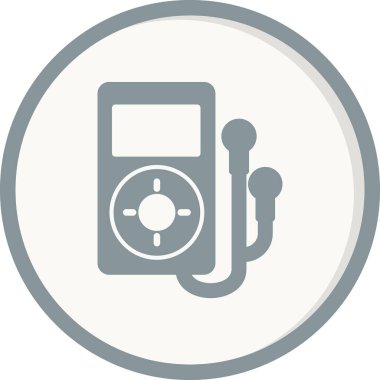 Bir kulaklık vektör simgesi ile MP3 çalar.