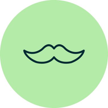 Bıyık. Web simgesi vektör illüstrasyonu 