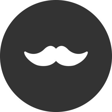 Bıyık. Web simgesi vektör illüstrasyonu 