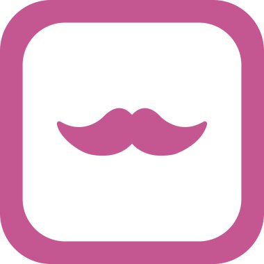 Bıyık. Web simgesi vektör illüstrasyonu 