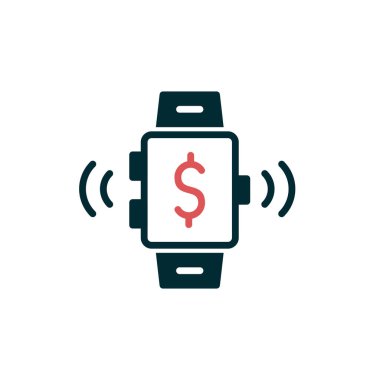 Bitcoin ikonlu akıllı seğirme. ödeme sembolü. düz tasarım biçimi.