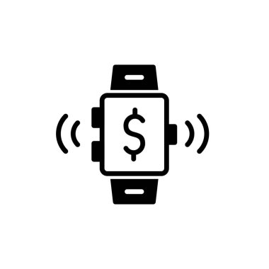 Beyaz arka planda bitcoin simgesi olan akıllı seğirme. vektör illüstrasyonu