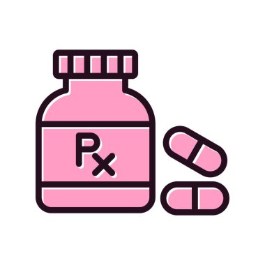 Tıbbi hap ikonunun vektör illüstrasyonu