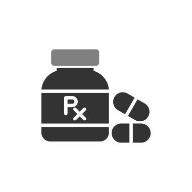 Haplar Şişe ikonu vektör illüstrasyonu