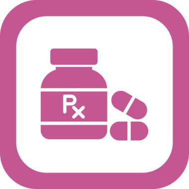 Haplar Şişe ikonu vektör illüstrasyonu