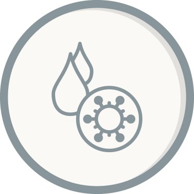 Eşsiz su damlası simgesi, vektör illüstrasyonu