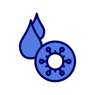 Virüs ikon vektörü. İnce çizgi işareti. izole edilmiş sınır sembolü çizimi