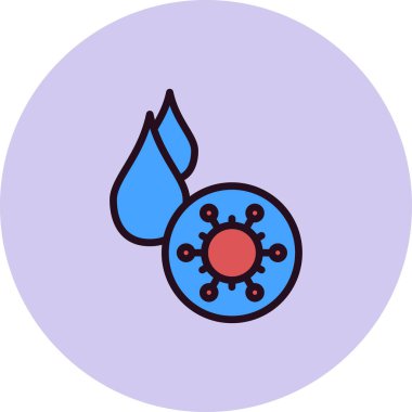 Su bırakma simgesinin vektör illüstrasyonu