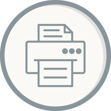 yazıcı web simgesi basit illüstrasyon 
