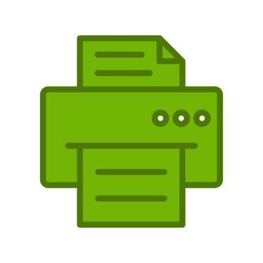 yazıcı web simgesi basit illüstrasyon 