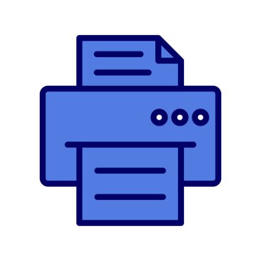 yazıcı web simgesi basit illüstrasyon 