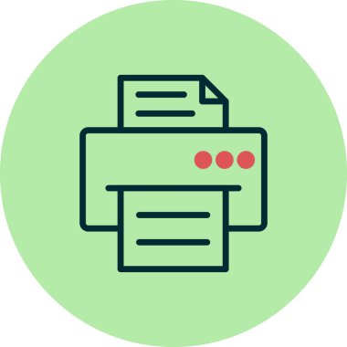 yazıcı web simgesi basit illüstrasyon 
