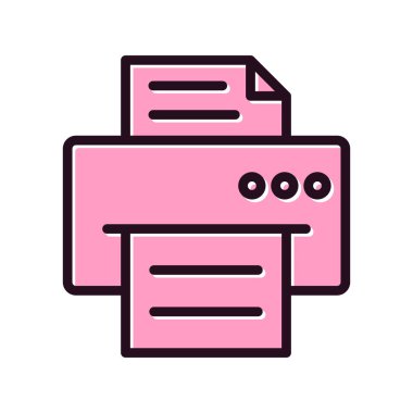 yazıcı web simgesi basit illüstrasyon 