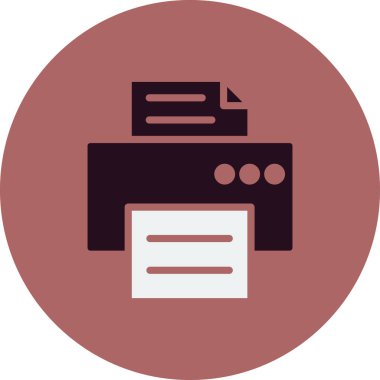 yazıcı web simgesi basit illüstrasyon 