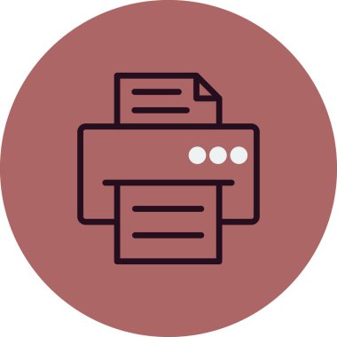 yazıcı web simgesi basit illüstrasyon 