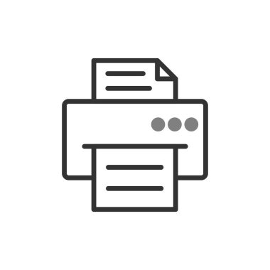 yazıcı web simgesi basit illüstrasyon 