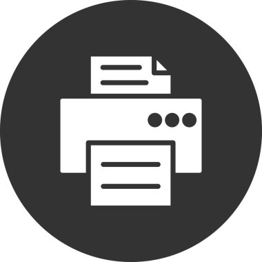 yazıcı web simgesi basit illüstrasyon 