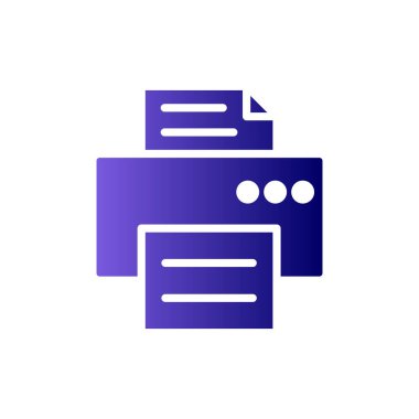 yazıcı web simgesi basit illüstrasyon 