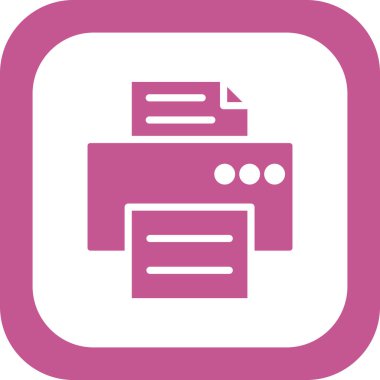 yazıcı web simgesi basit illüstrasyon 