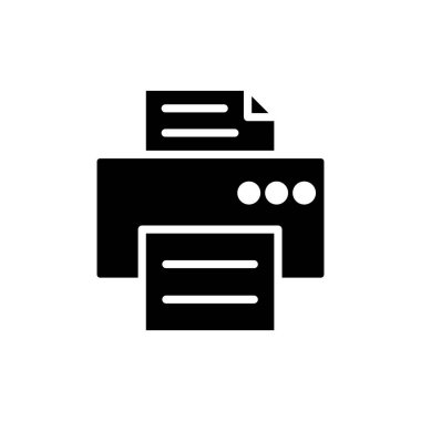 yazıcı web simgesi basit illüstrasyon 
