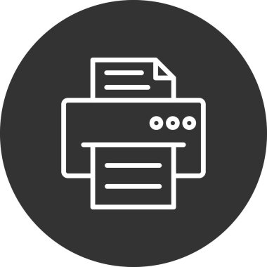 yazıcı web simgesi basit illüstrasyon 