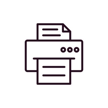 yazıcı web simgesi basit illüstrasyon 