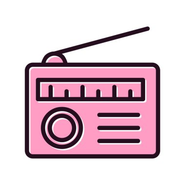 radyo simgesi vektör illüstrasyonu