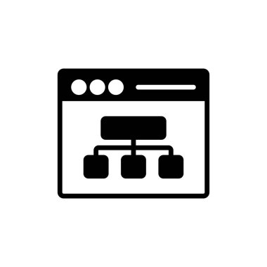 Web ve mobil uygulama tasarımınız için beyaz arkaplanda izole edilmiş tarayıcı simgesi vektörü, dizüstü bilgisayar logosu kavramı