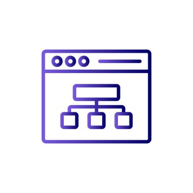 Web, mobil ve bilgi grafikleri için tarayıcı satırı simgesi. Şeffaf arkaplanda izole edilmiş beyaz vektör doğrusal düğmesi.