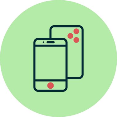 akıllı telefon simgesi, düz vektör illüstrasyon tasarımı