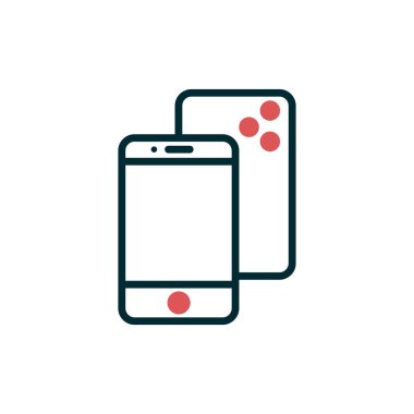 akıllı telefon simgesi, düz vektör illüstrasyon tasarımı