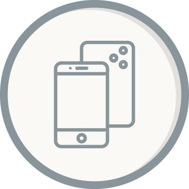 akıllı telefon simgesi, düz vektör illüstrasyon tasarımı