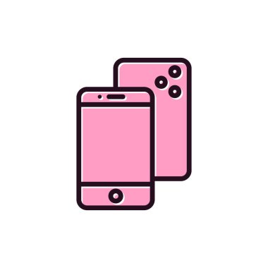 akıllı telefon simgesi, düz vektör illüstrasyon tasarımı